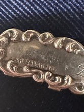 Load image into Gallery viewer, Antique Victorian Art Nouveau P&amp;P Sterling Silver Scroll Design Folding Button Hook Monogrammed Engraved Initials BR
