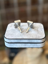 Load image into Gallery viewer, Vintage Signed SWANK 17 Jewels Watch Silver Tone Men’s Cuff Links Bullet Back
