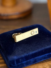 Load image into Gallery viewer, Vintage 12K Gold Filled &amp; Diamond NY Telephone Bell System Tie Clip 25 Years Srv
