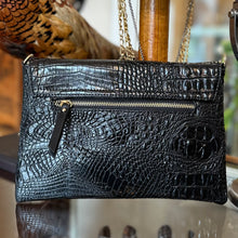 Load image into Gallery viewer, The PARK AVE Crossbody Bag in Black Croc
