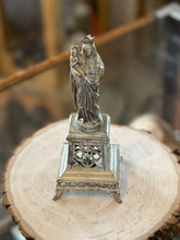 Load image into Gallery viewer, Antique French Anne de Beau St. Anne Silver Tone Metal Religious Statue 7.75” Made in France
