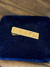 Load image into Gallery viewer, Vintage 12K Gold Filled &amp; Diamond NY Telephone Bell System Tie Clip 25 Years Srv
