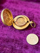 Load image into Gallery viewer, Antique Brass King Edward VII Sovereign Coin Holder Case Faux Pocketwatch Pendant

