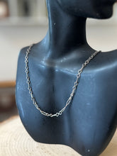 Load image into Gallery viewer, Vintage Mexico 925 Sterling Silver Infinity Link Chain Necklace Hook Closure 24.5”
