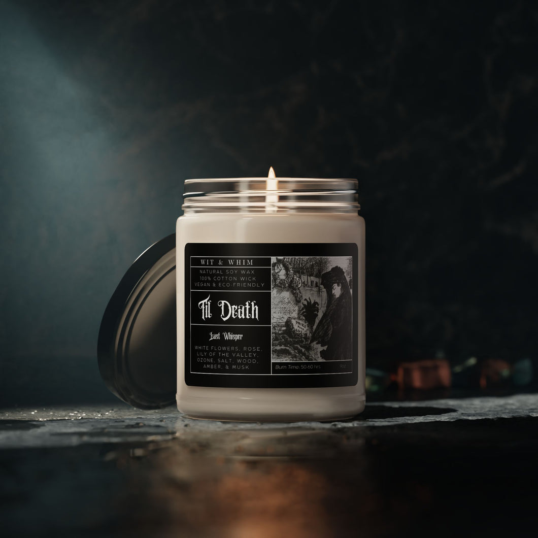 ‘Til Death’ Last Whisper Soy Wax Candle 9oz | Gothic Valentine Collection