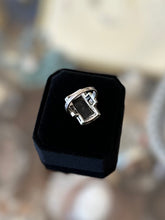 Load image into Gallery viewer, Vintage 925 Sterling Silver Marcasite Black Onyx Rectangular Center Stone US size 7
