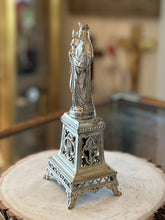 Load image into Gallery viewer, Antique French Anne de Beau St. Anne Silver Tone Metal Religious Statue 7.75” Made in France
