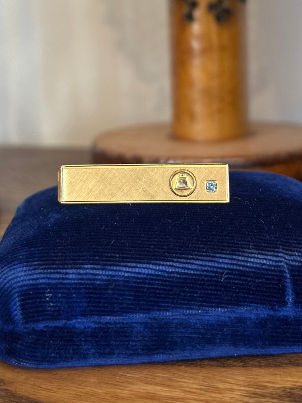 Vintage 12K Gold Filled & Diamond NY Telephone Bell System Tie Clip 25 Years Srv