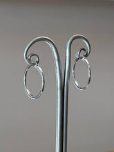 Load image into Gallery viewer, Vintage Sterling Silver 925 Thin Hoop Earrings Silver Hoops Minimalist
