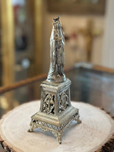 Load image into Gallery viewer, Antique French Anne de Beau St. Anne Silver Tone Metal Religious Statue 7.75” Made in France
