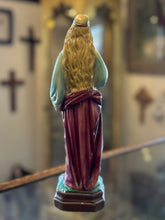 Load image into Gallery viewer, Vintage St. Lucy Chalkware Statue Patron Saint of the Blind Eyes on Platter 11.5&quot;
