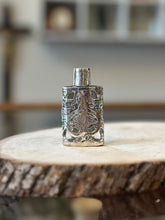 Load image into Gallery viewer, Sterling Silver Taxco Mexico Perfume Bottle JJC 925 Glass Vintage 1940s Scent
